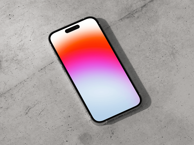 iPhone 14 Pro Mockup | Geometric Shadows & Bold Contrast